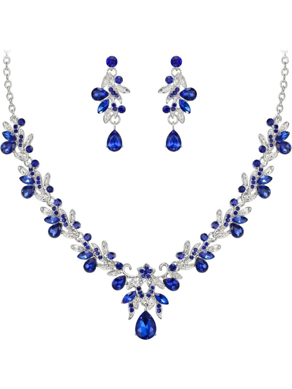 Elegant Leaf & Flower Wedding Jewelry Set | Bridal, Prom, Party Accessories
